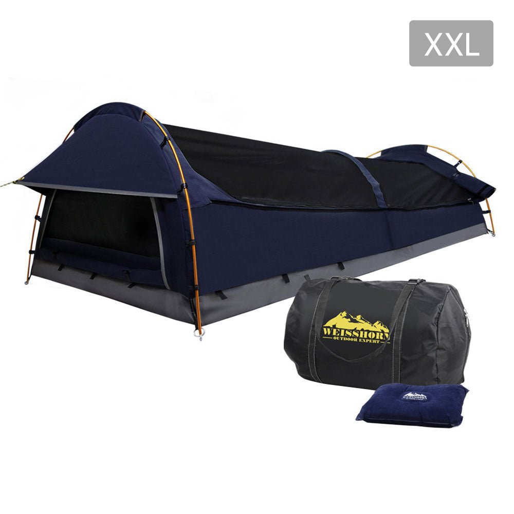 Weisshorn XXL King Single Swag Camping Swag Canvas Tent Dark Navy New Aim catalogue