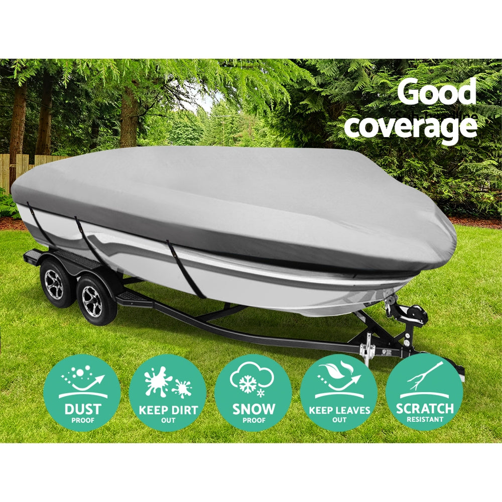 12 - 14 foot Waterproof Boat Cover - Grey