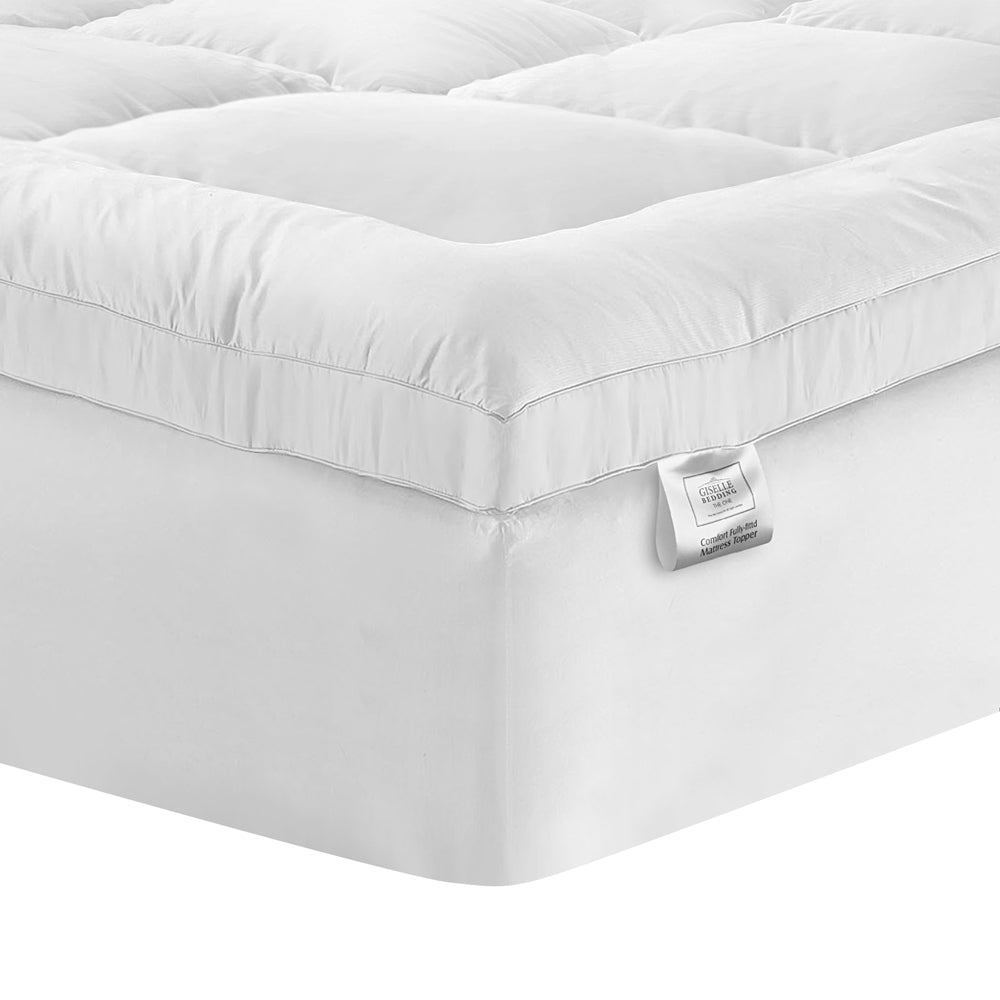 Giselle King Single Mattress Topper Pillowtop 1000GSM Microfibre Filling Protector