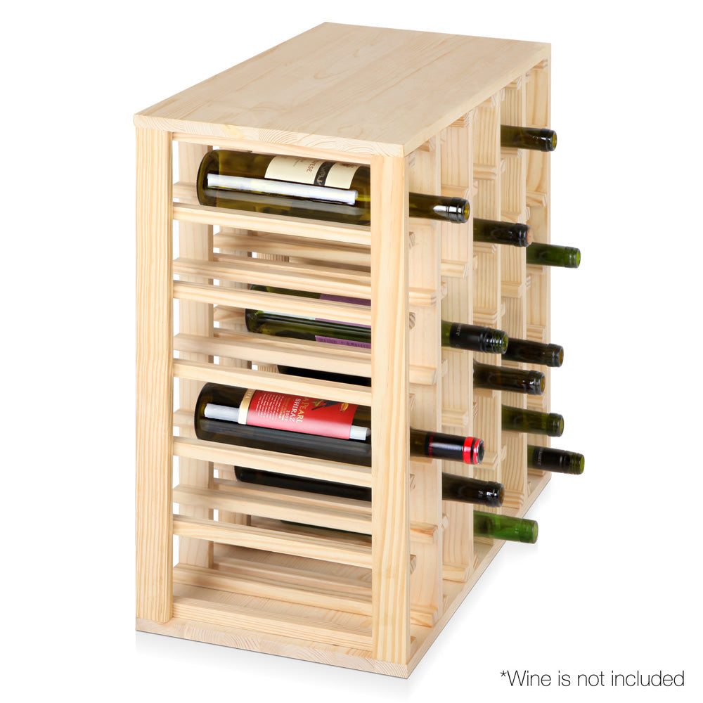 Artiss 30 Bottle Timber Wine Rack