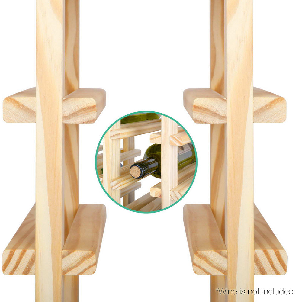 Artiss 30 Bottle Timber Wine Rack