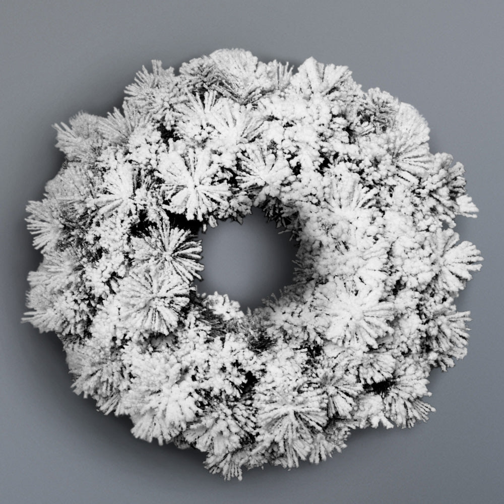 Jingle Jollys 60cm Christmas Snow Wreath