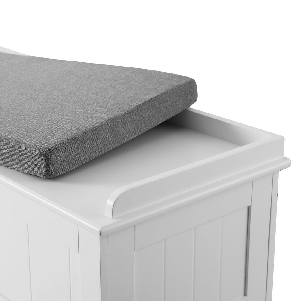 Artiss Storage Ottoman Blanket Box 140cm Fluted Grey