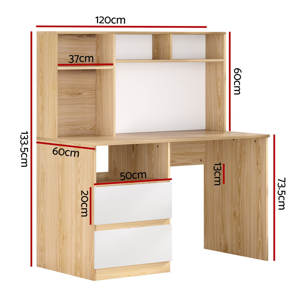 Artiss Computer Desk Office Study Desks Table Bookshelf Drawer