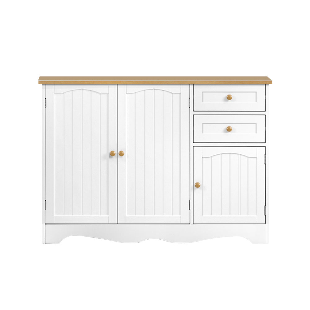 Artiss Buffet Sideboard 3 Doors - BERNE White