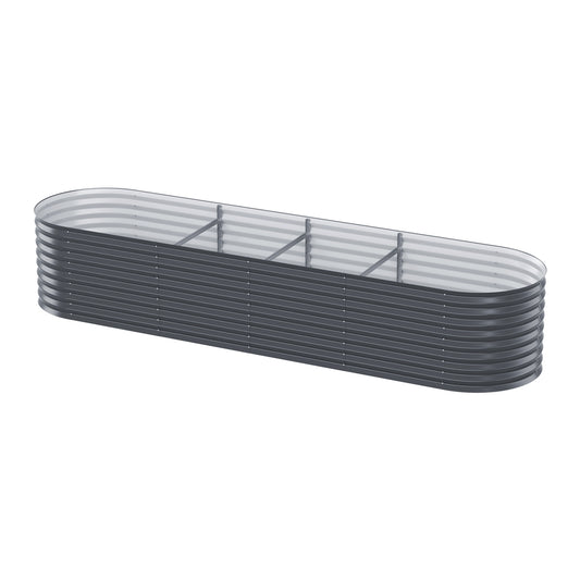 Green Fingers Garden Bed 320X80X56cm Oval Planter Box