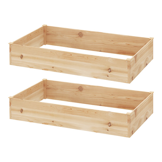 Green Fingers Garden Bed 150x90x30cm Wooden Planter Box Raised Container Growing