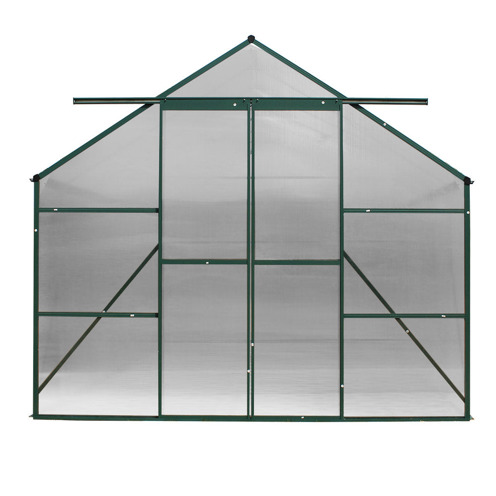 Green Fingers Greenhouse 5.1x2.44x2.1M Aluminium Polycarbonate Green House Garden Shed