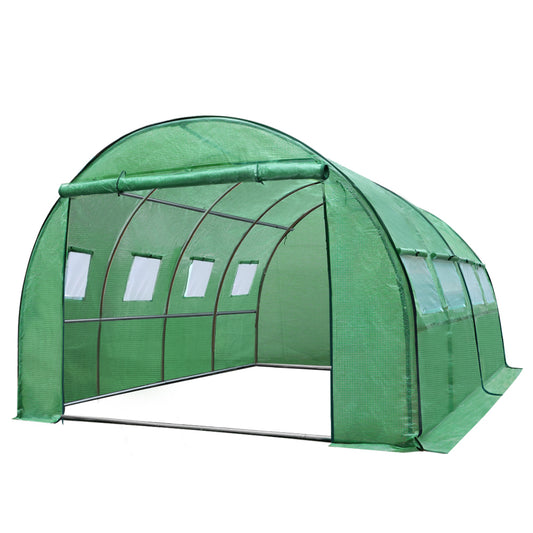 Green Fingers Greenhouse 4x3x2M Walk in Green House Tunnel Plant Garden Shed Dome