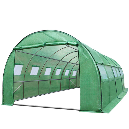 Green Fingers Greenhouse 6x3x2M Walk in Green House Tunnel Plant Garden Shed Dome