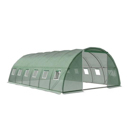 Green Fingers Greenhouse 6x4x2M Walk in Green House Tunnel Plant Garden Shed Dome