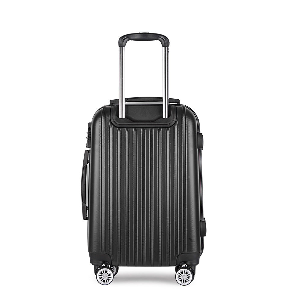 Wanderlite 28 Inch Luggage with TSA Lock Spinner Carry On Hard Shell Travel Suitcase Luggage Case Black