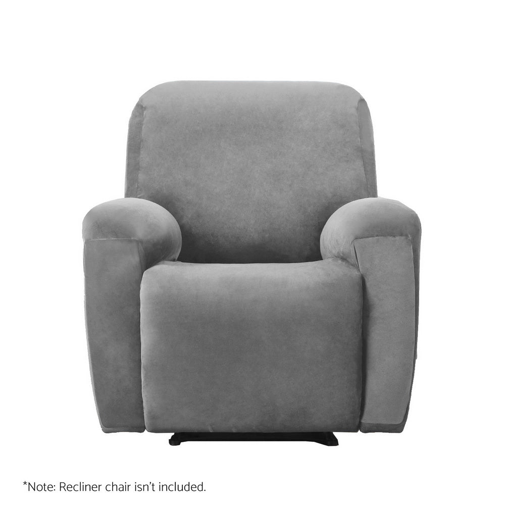 Artiss Recliner Chair Covers 1 Seater Velvet Grey