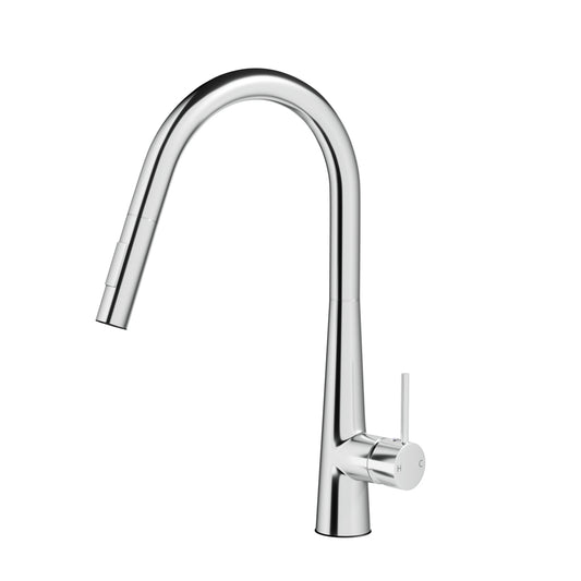 Kitchen Mixer Tap Pull Out Round 2 Mode Sink Basin Faucet Swivel WELS Chrome