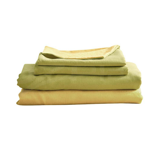 Cosy Club Washed Cotton Sheet Set Yellow