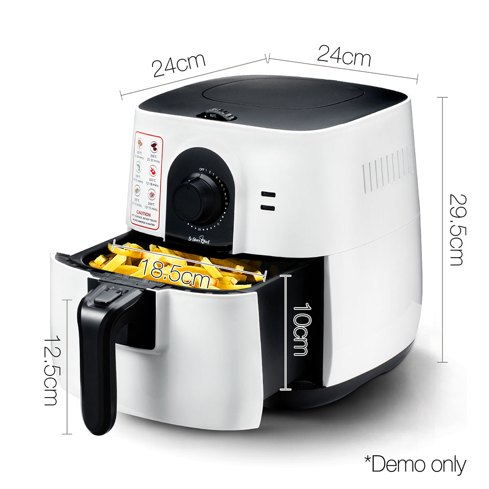 5 Star Chef 3L Oi Free Air Fryer - White