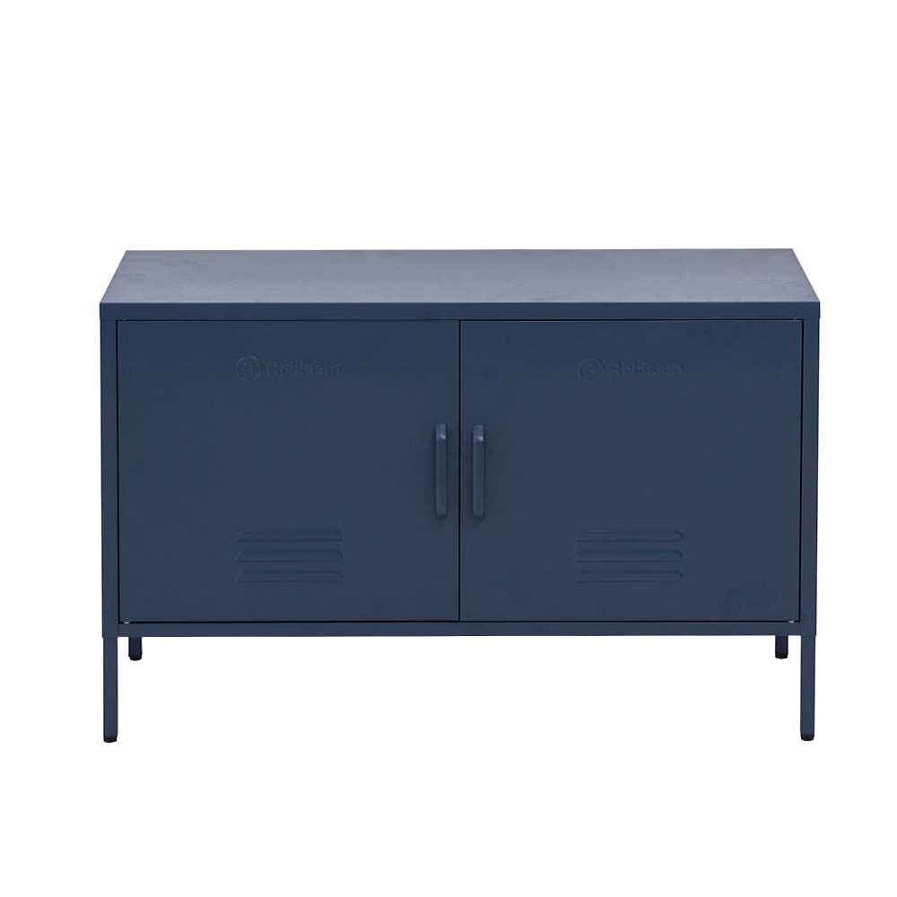 ArtissIn Base Metal Locker Storage Shelf Organizer Cabinet Buffet Sideboard Blue