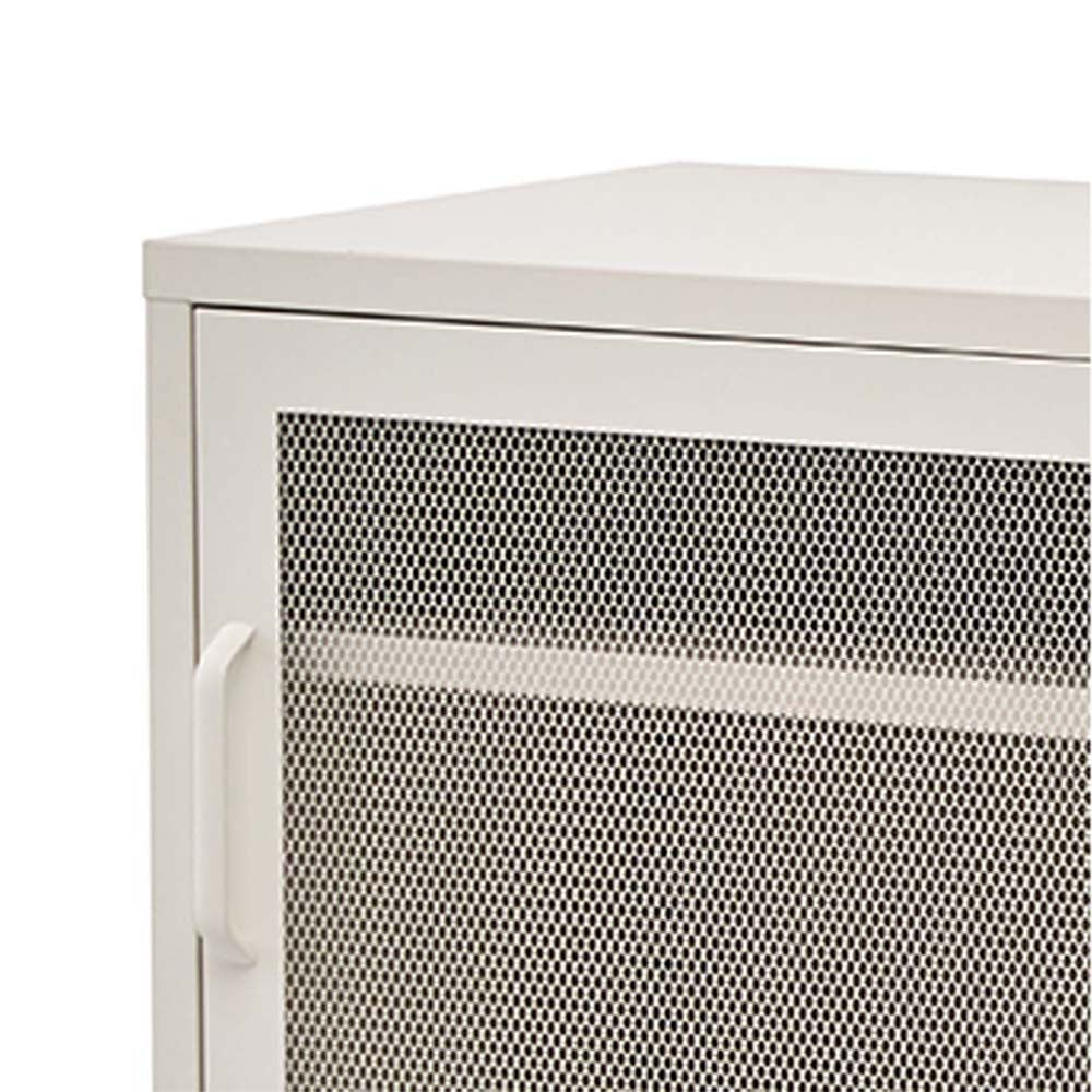 ArtissIn Double Mesh Door Storage Cabinet Organizer Bedroom White