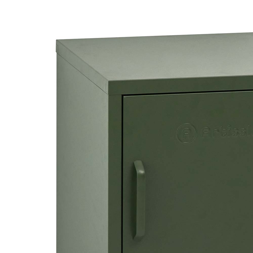 ArtissIn Metal Locker Storage Shelf Filing Cabinet Cupboard Bedside Table Green