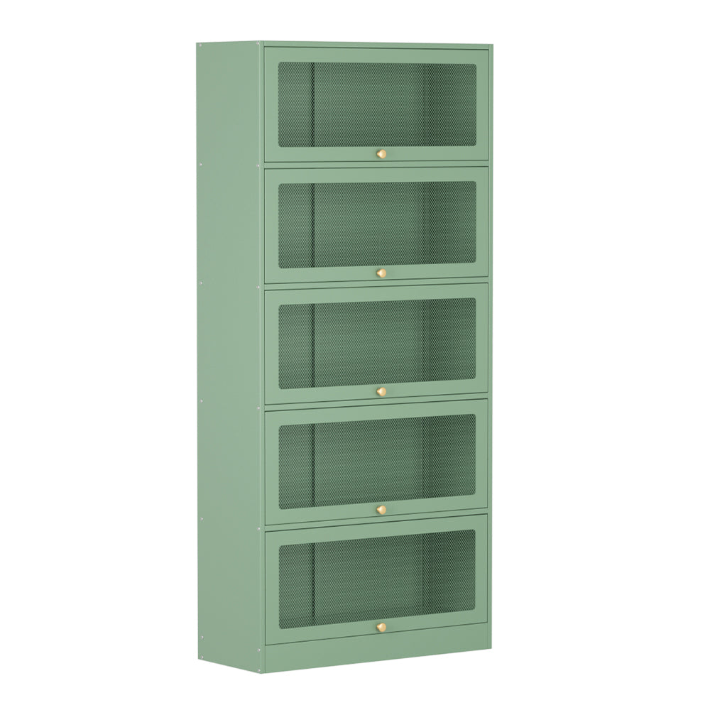 ArtissIn Buffet Sideboard Metal Locker Display Storage Cabinet Shelves Green