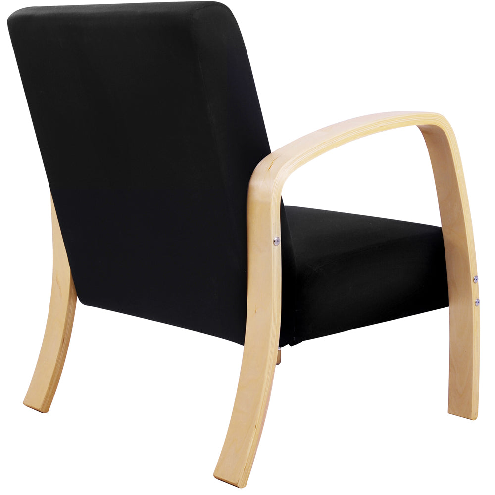 Artiss Wooden Armchair with Cushion - Black