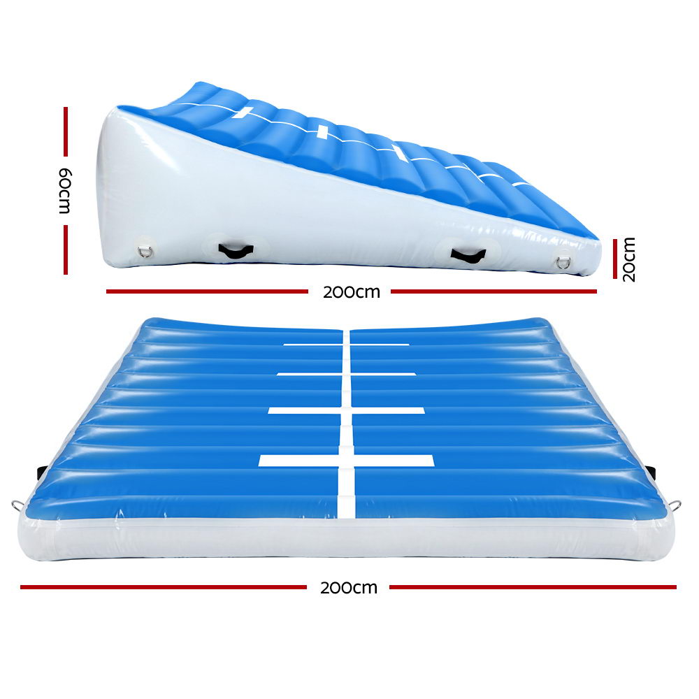 Everfit 2X2X0.6M Airtrack Inflatable Air Track Ramp Incline Mat Floor Gymnastics