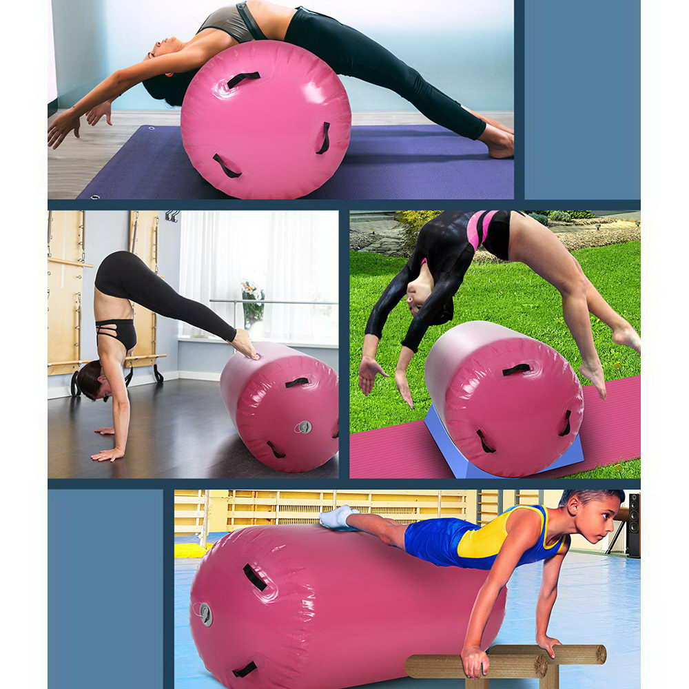 Everfit 120x60cm Inflatable Air Roll Roller Track Mat Airtrack Gymnastics Pink