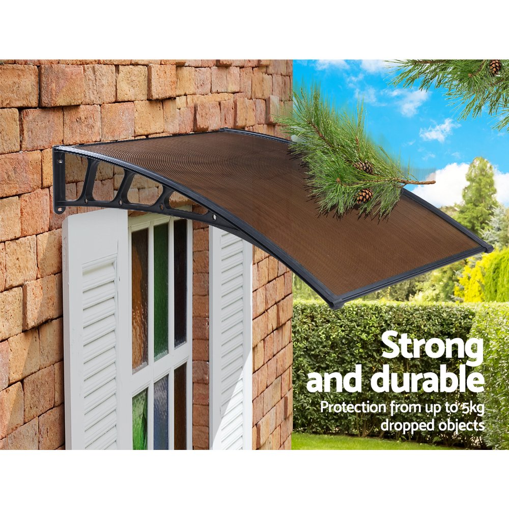 Instahut Window Door Awning Door Canopy Outdoor Patio Cover Shade 1.5mx4m DIY BR