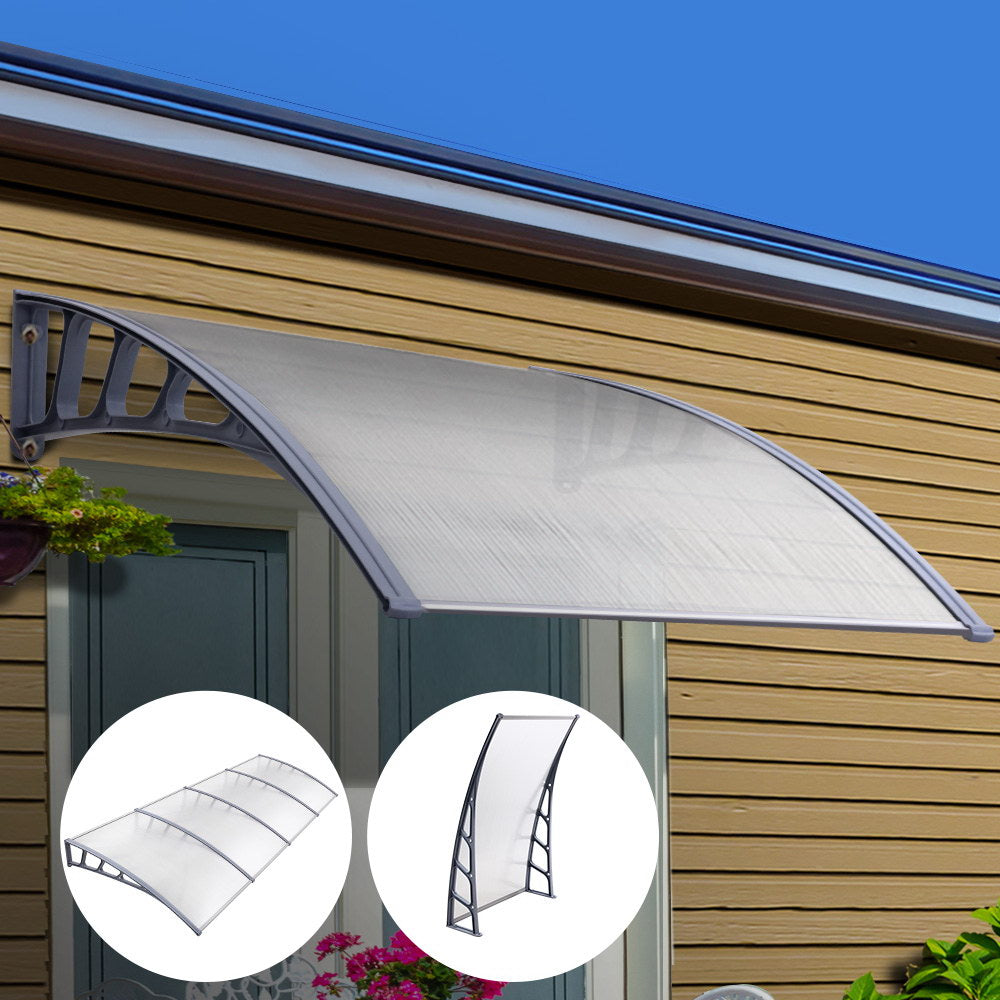 Instahut Window Door Awning Door Canopy Outdoor Patio Sun Shield 1.5mx4m DIY