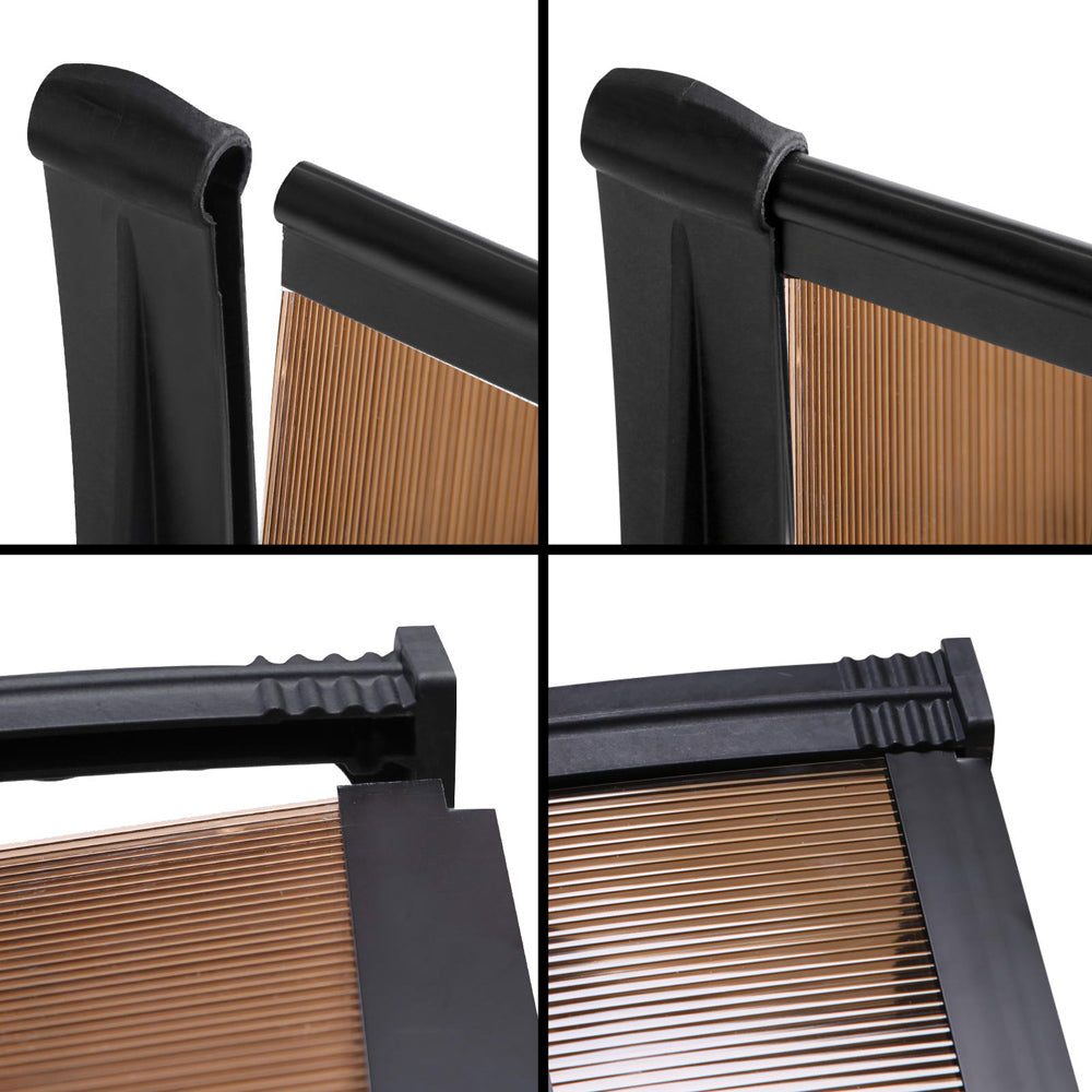 Instahut DIY Window Door Awning Shade 1 x 2m - Brown