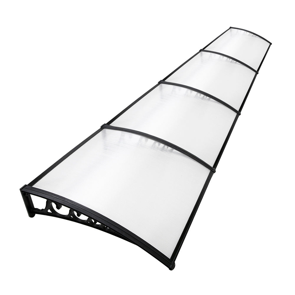 Instahut Window Door Awning 1mx4m Transparent