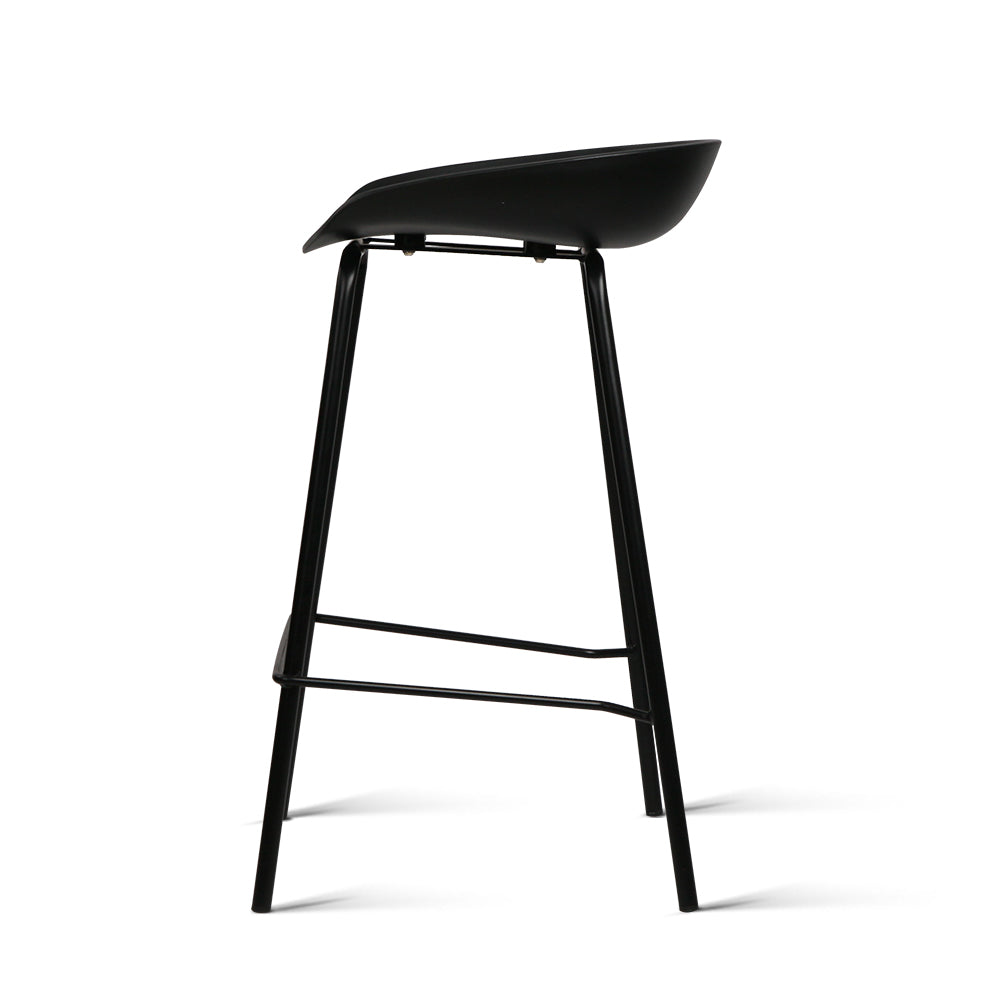 Artiss Set of 2 Metal Bar Stools - Black