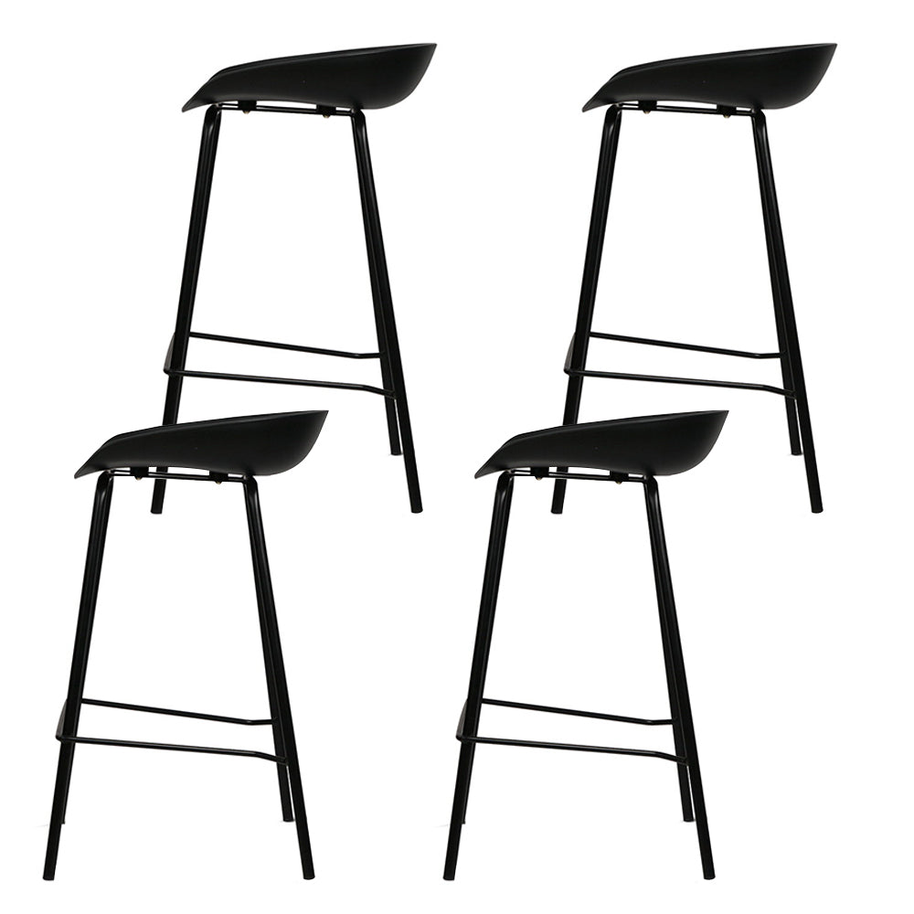 Artiss Set of 4 Metal Bar Stools - Black