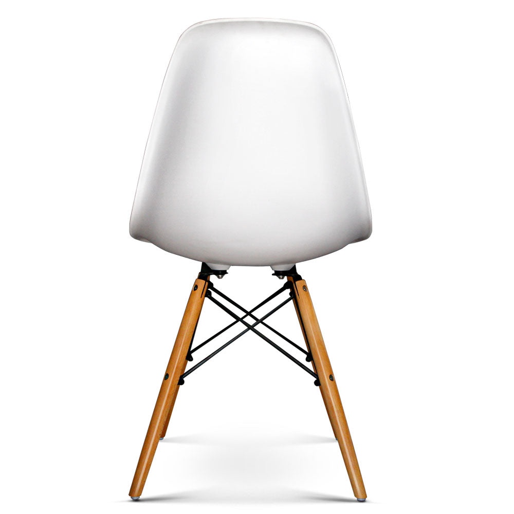 Artiss Set of 2 Retro Beech Wood Dining Chair - White