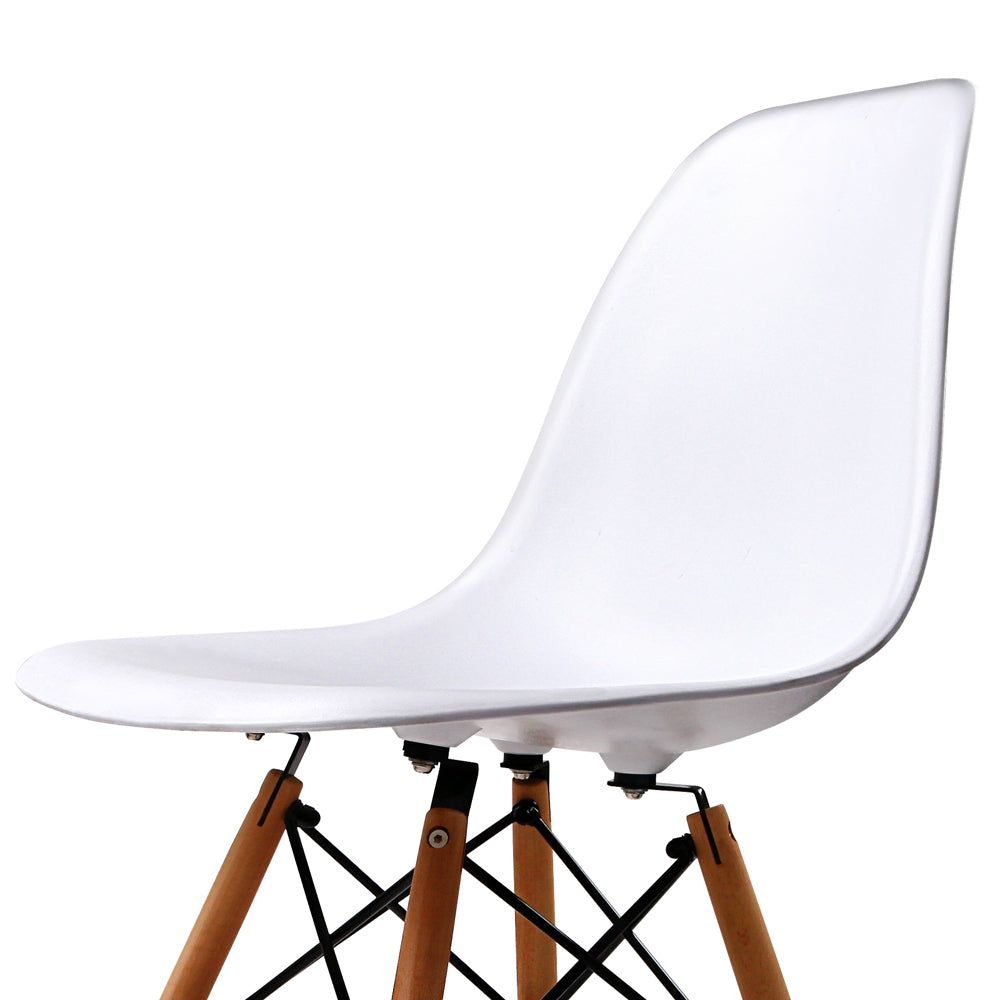 Artiss Set of 2 Retro Beech Wood Dining Chair - White