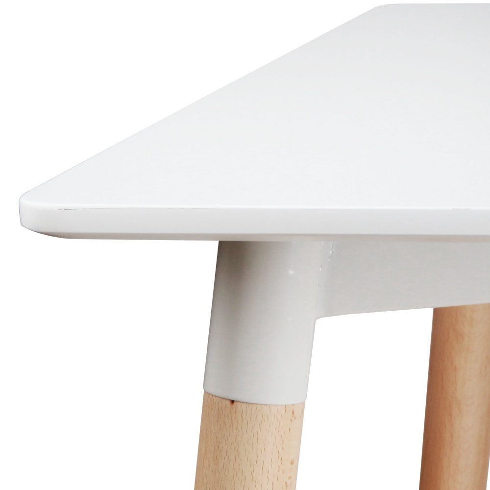 Artiss Rectangular Beech Timber Dining Table - White