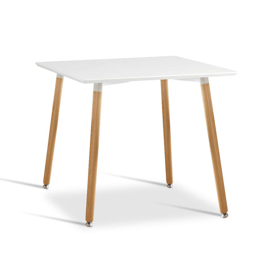 Artiss Beech Wood Dining Table - White