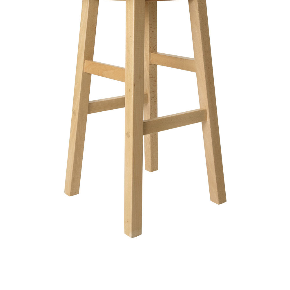 Artiss Set of 2 Beech Wood Bar Stools - Natural