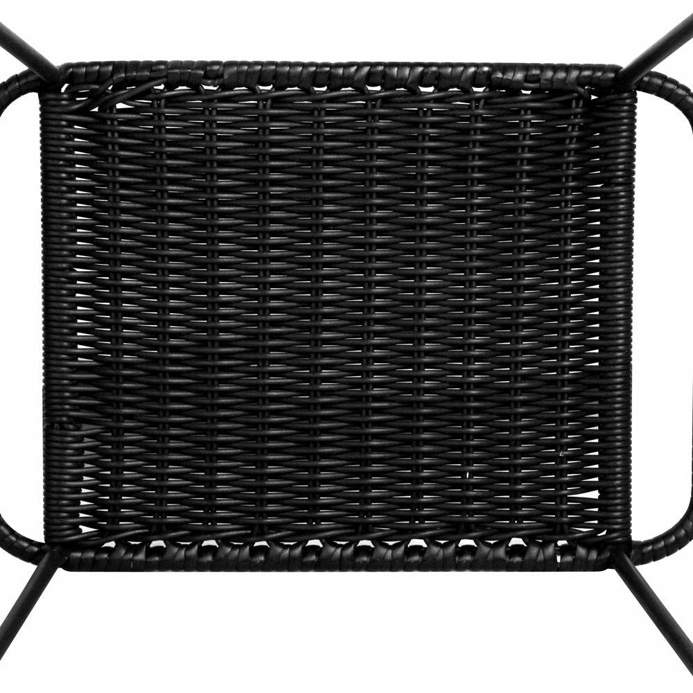 Artiss Ser of 2 PE Wicker Bar Stools - Black