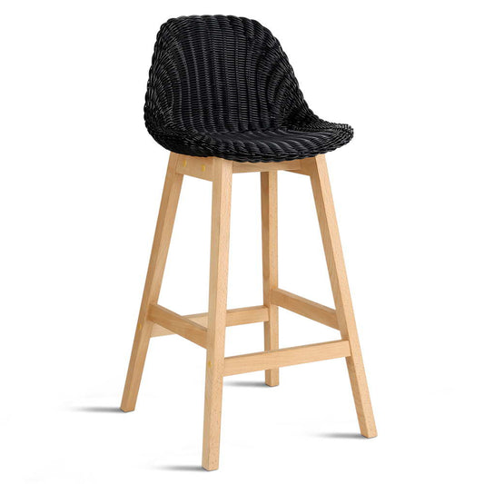 Artiss Set of 2 Vera Bar Stool - Black