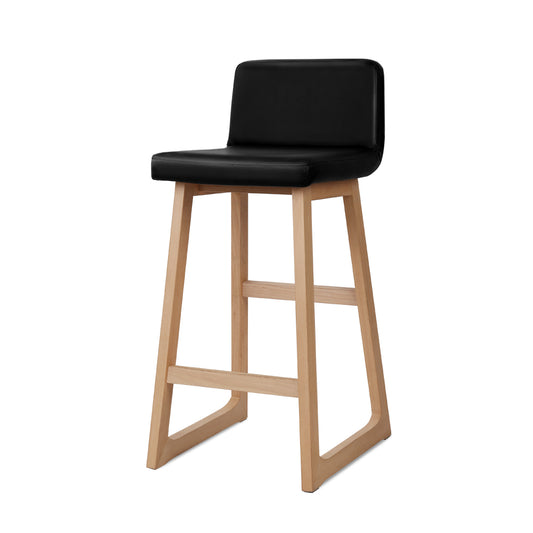 Artiss Set of 2 Bolero Bar Stools - Black