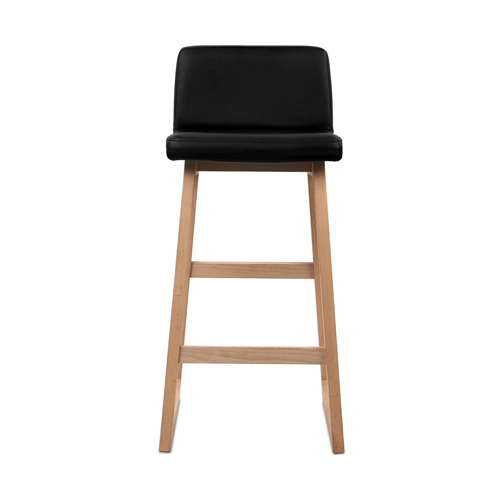 Artiss Set of 2 Bolero Bar Stools - Black