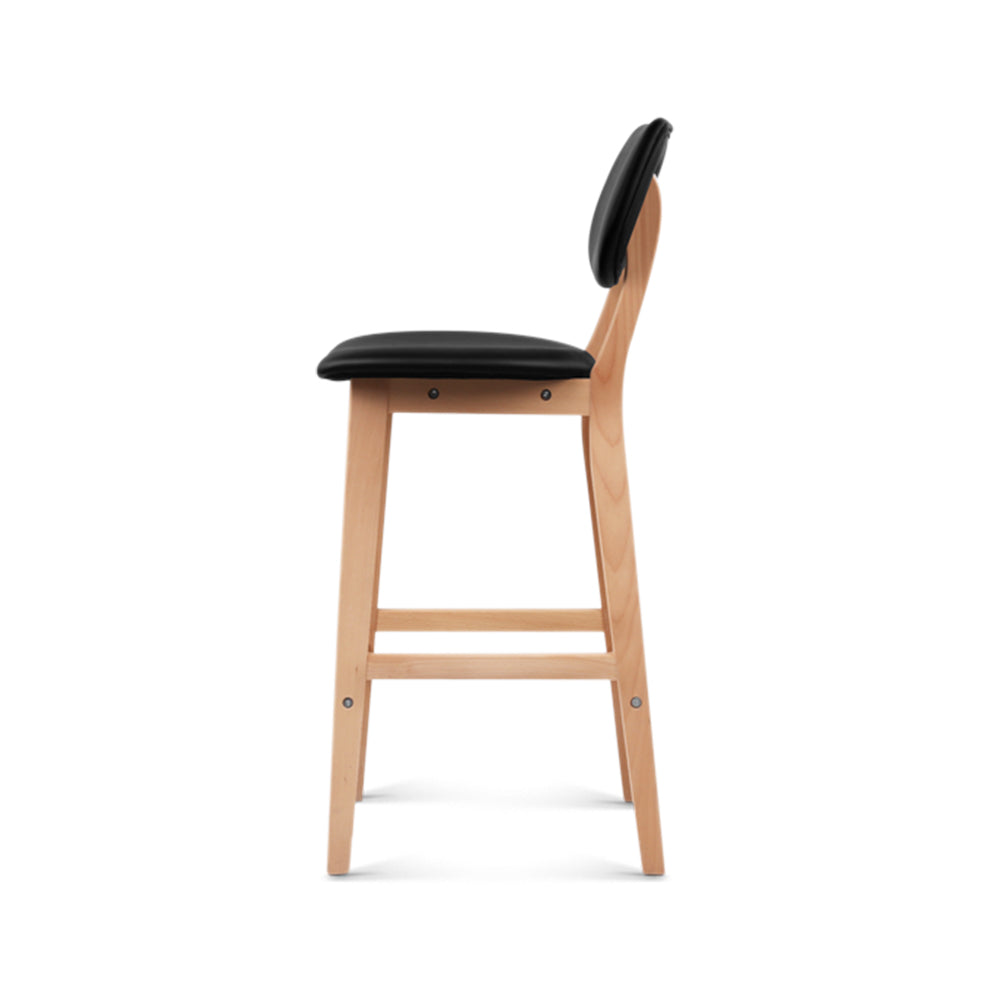 Artiss Set of 2 PU Leather Ramsey Bar Stools - Black