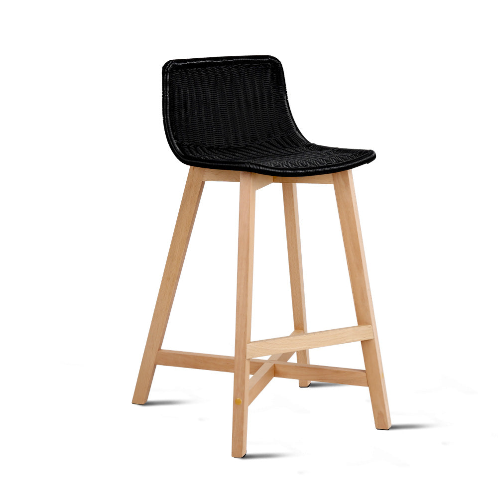 Artiss Set of 2 Reva Bar Stool - Black