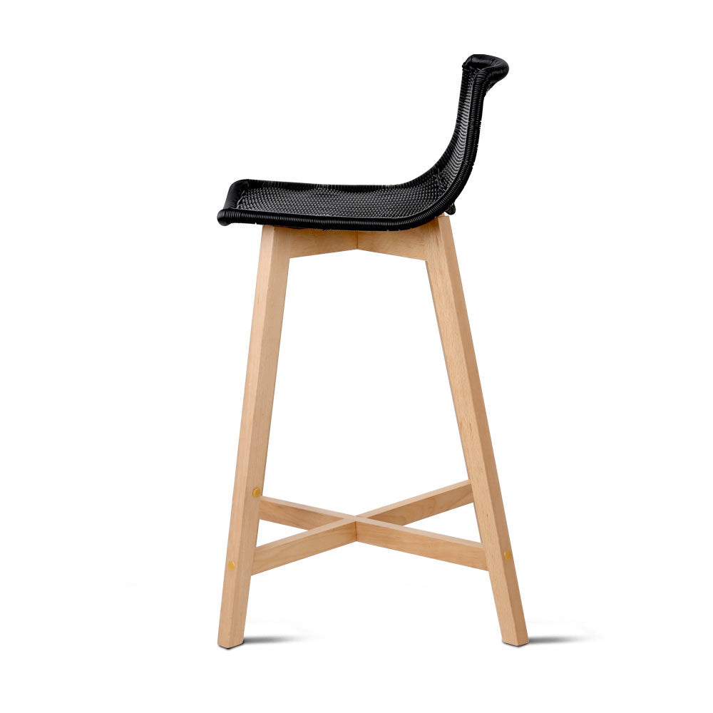 Artiss Set of 2 Reva Bar Stool - Black