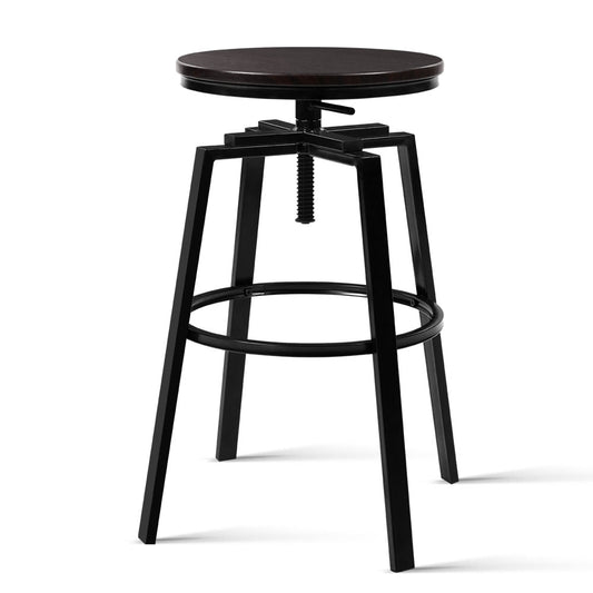 Artiss 2 x Vintage Bar Stools Retro Kitchen Swivel Bar Stool Industrial Rustic