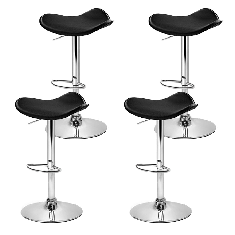 Artiss Set of 4 Swivel Bar Stools - Black