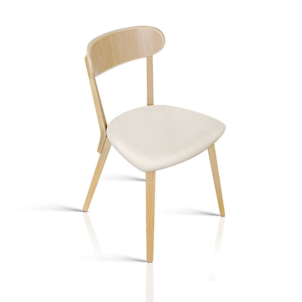 Artiss Set of 2 Wooden Dining Chairs - Beige