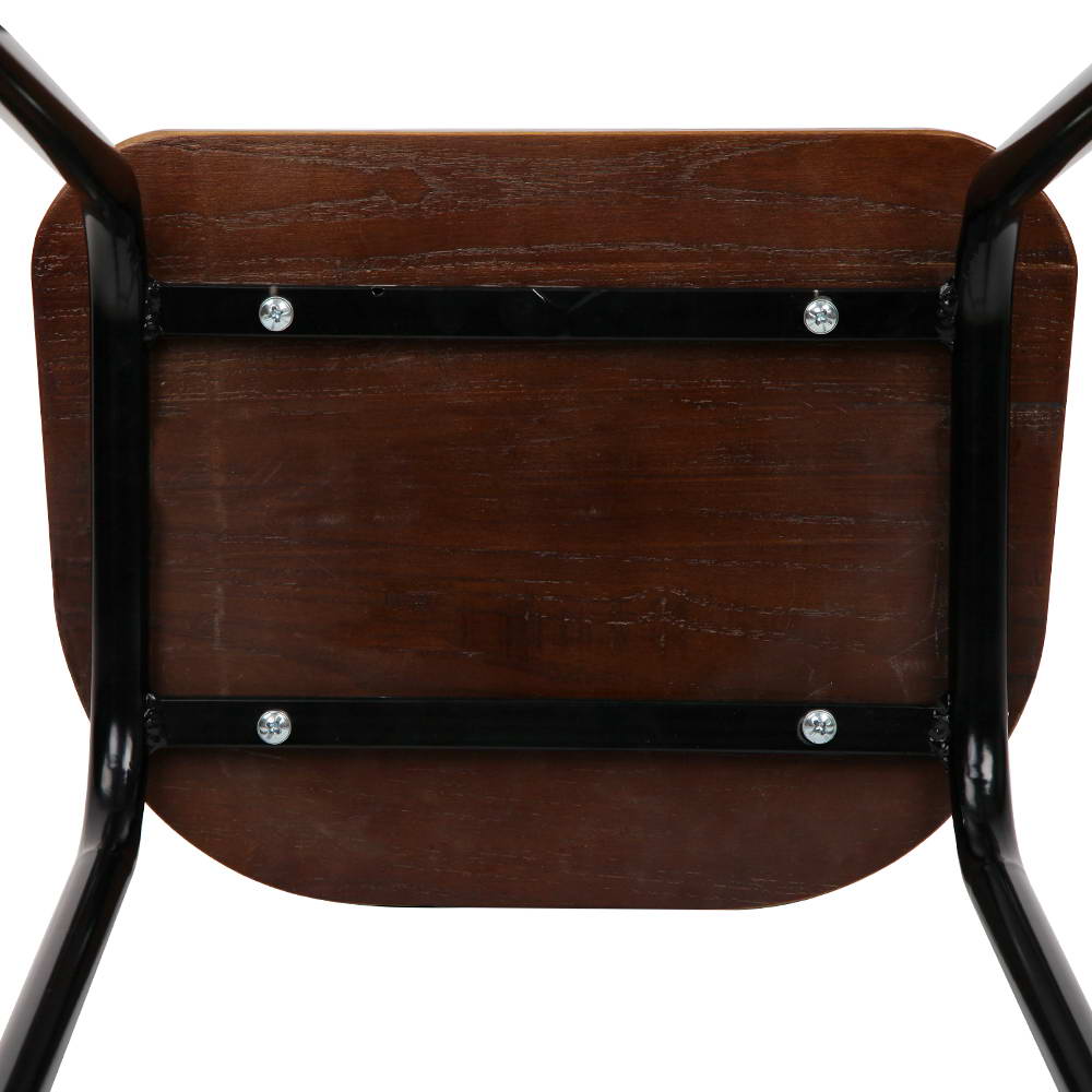 Artiss Set of 2 Wooden Backless Bar Stools - Black