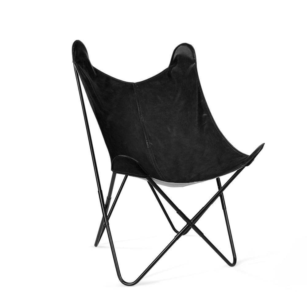 Artiss PU Leather Butterfly Chair - Black